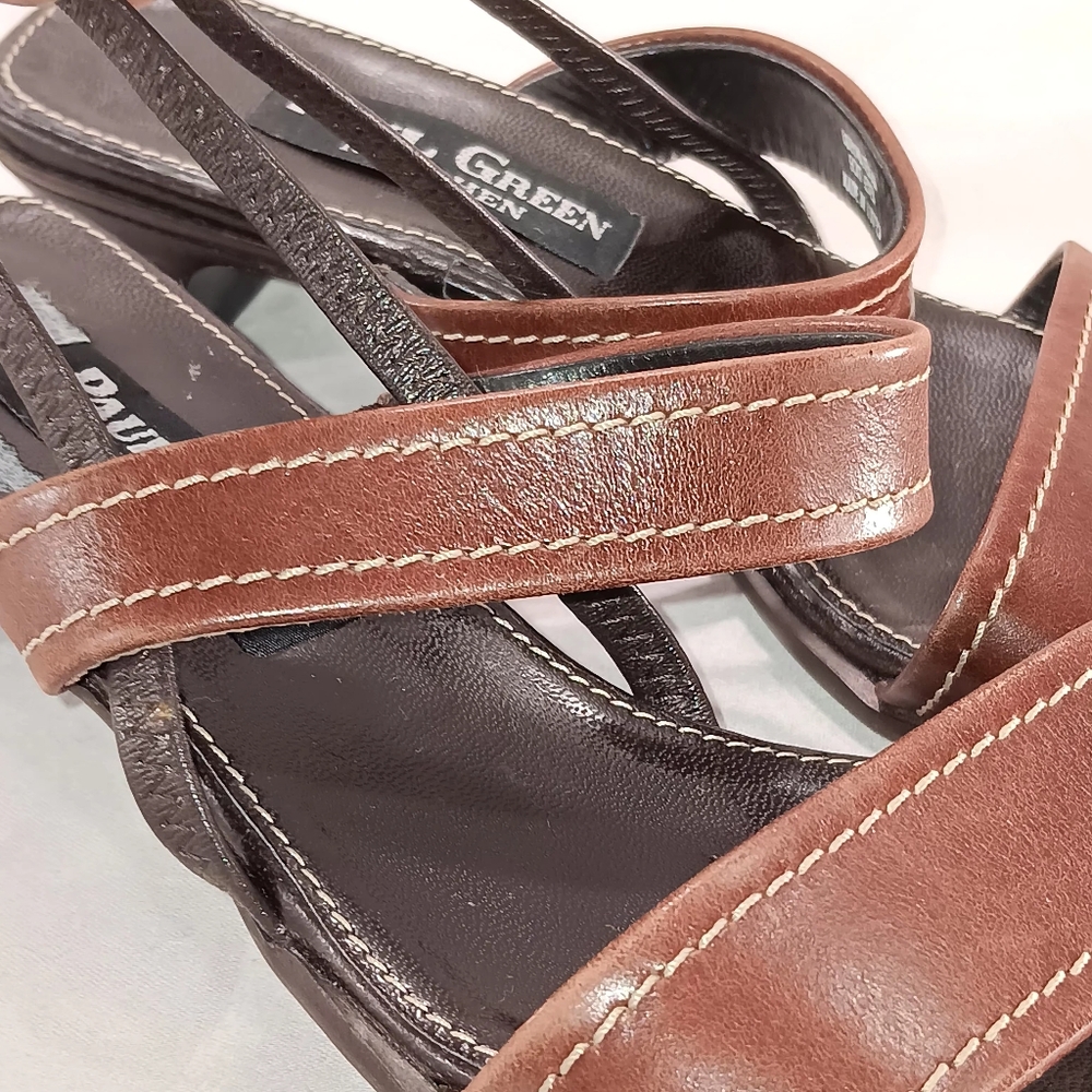Vintage Paul Green Munchen Sandals Women Size 6 Brown Leather Classic Old Money - Picture 16 of 16